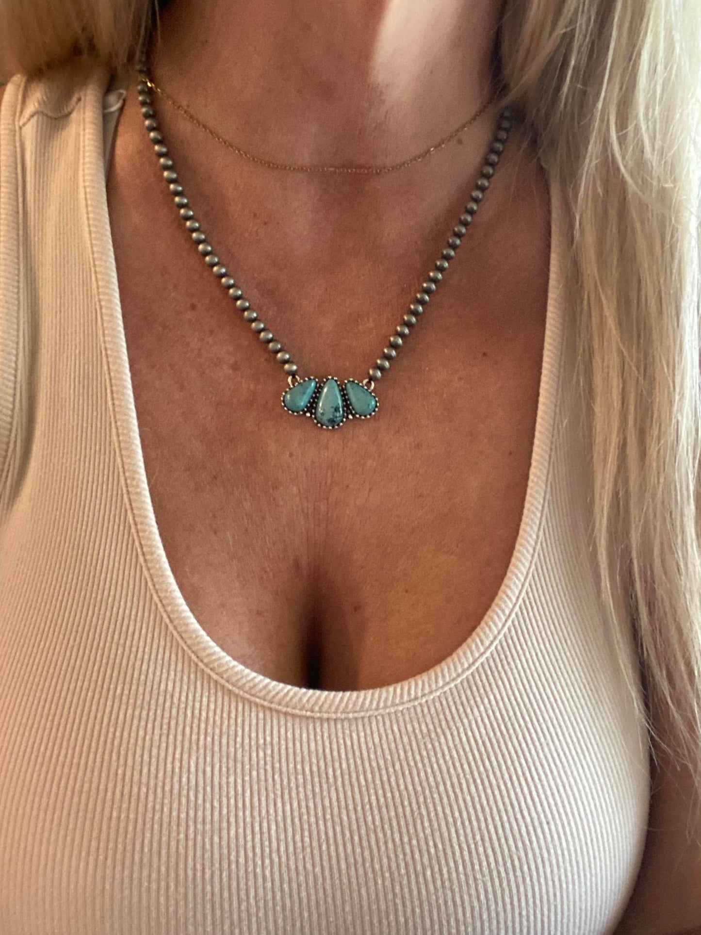 Navajo Pearl Burst Necklace