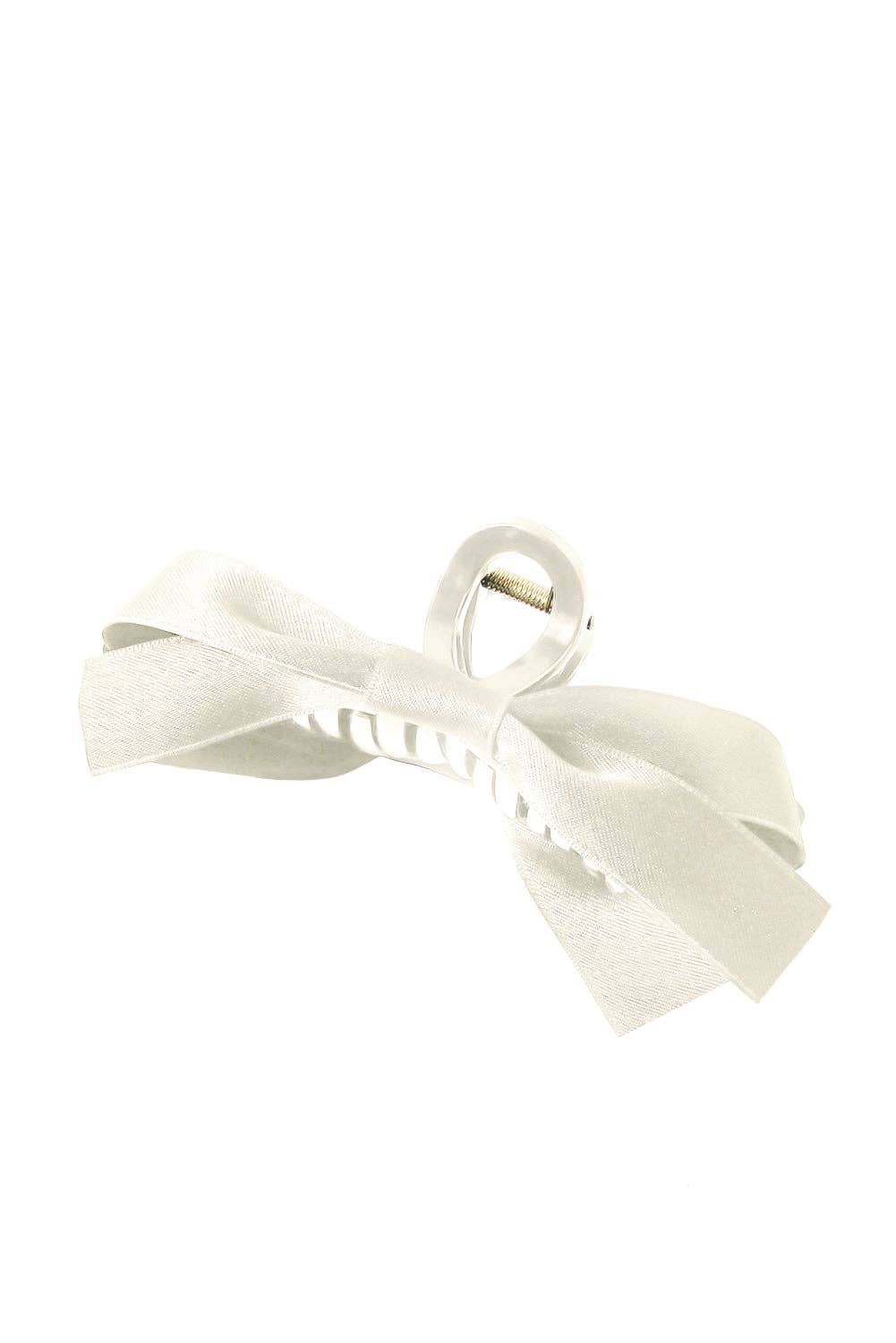 Black Bow Decor Large Hair Claw Clip: Black / Plastic / ONE SIZE