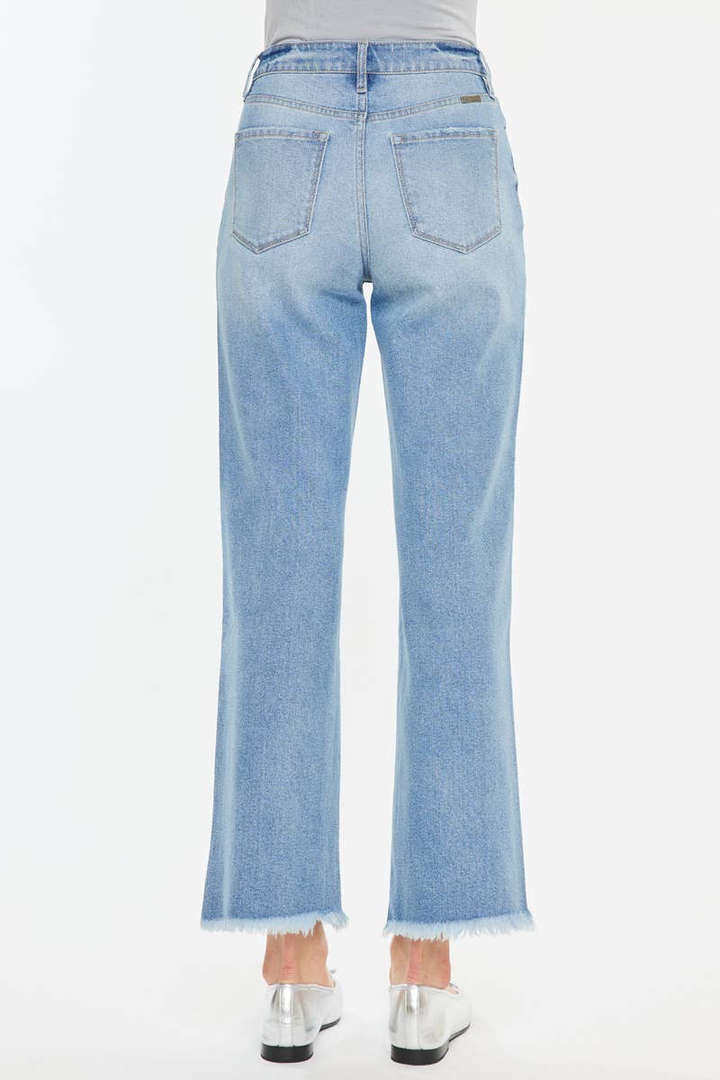 KanCan High Rise Frayed Hem Jeans