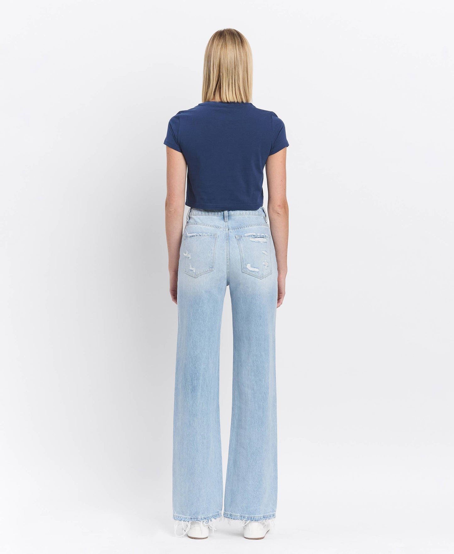 VERVET 90'S VINTAGE SUPER HIGH RISE FLARE JEANS