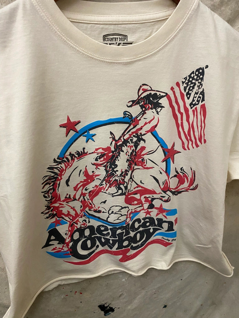 American Cowboy Cropped Tee