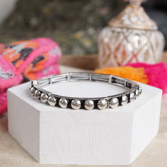 Western Bubble Bangle Bracelets – Worn Gold or Silver Tone