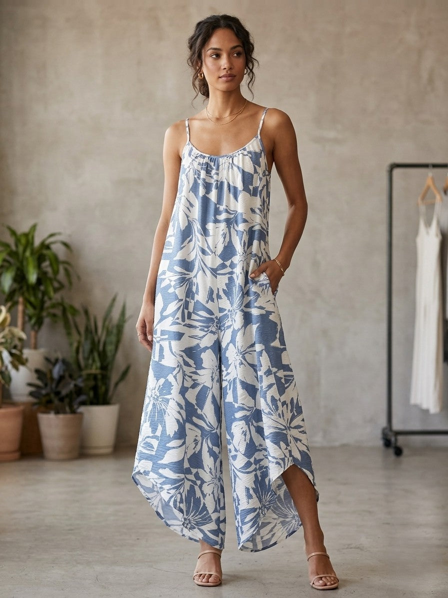 Vacation Blue Jumpsuit