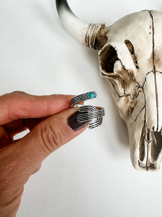 Western Cactus Shape Cuff Ring