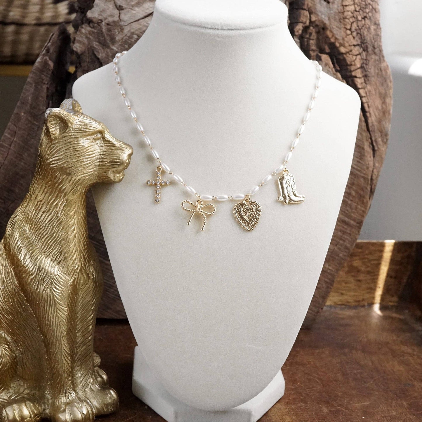 All Your Favorite Things – Dainty Multi-Charm & Pearl Necklace