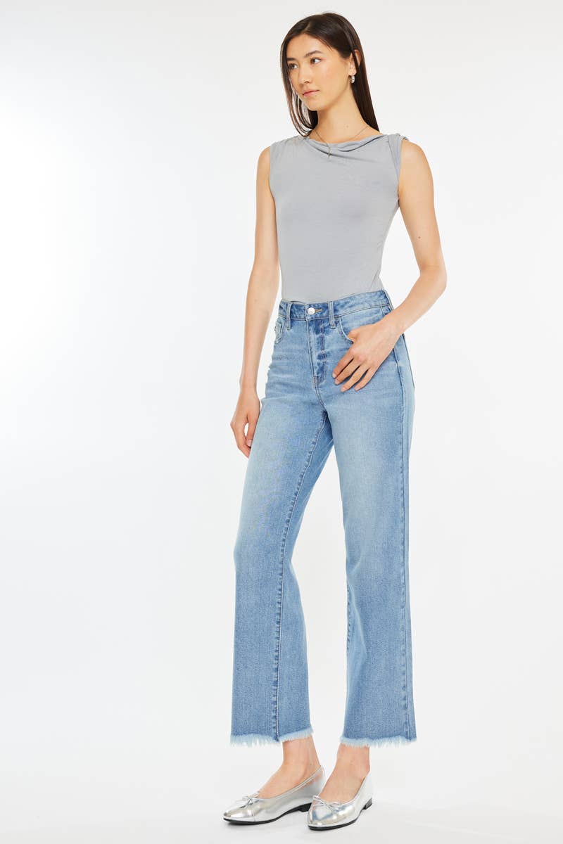KanCan High Rise Frayed Hem Jeans