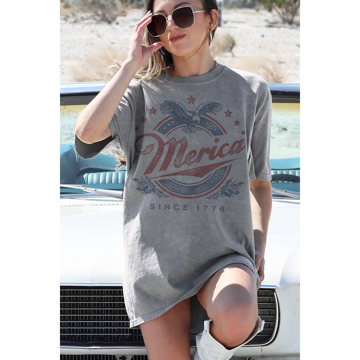 MERICA OVERSIZED GRAPHIC TEE