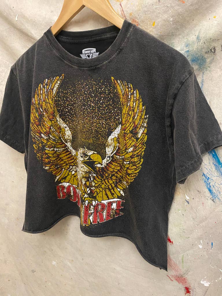 Born Free OVERSIZED 90's vibe Cropped T- shirt