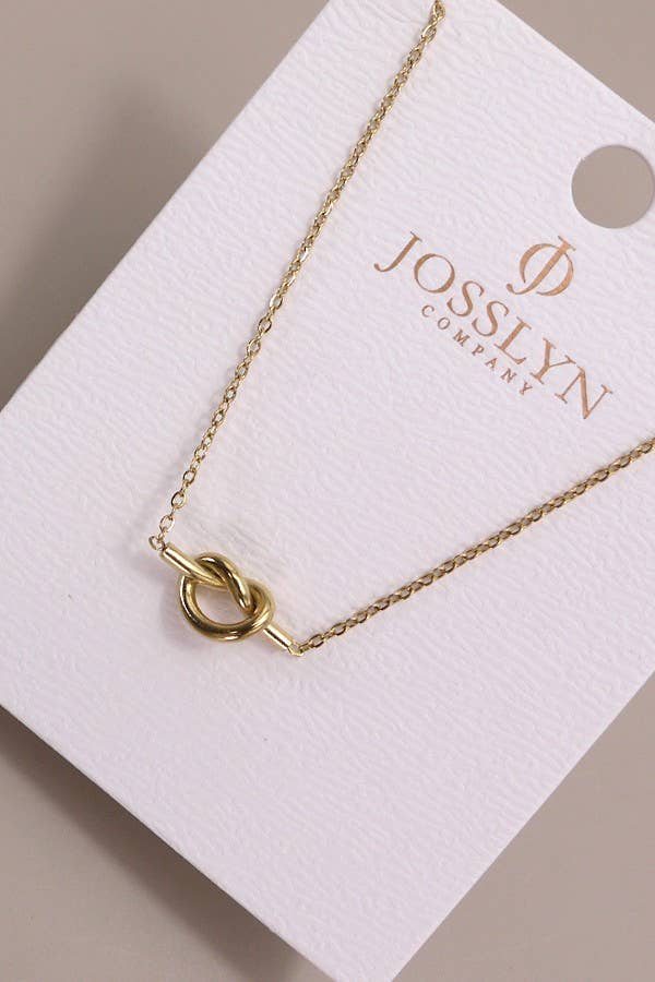 TITANIUM STEEL NON-TARNISH KNOTTED NECKLACE