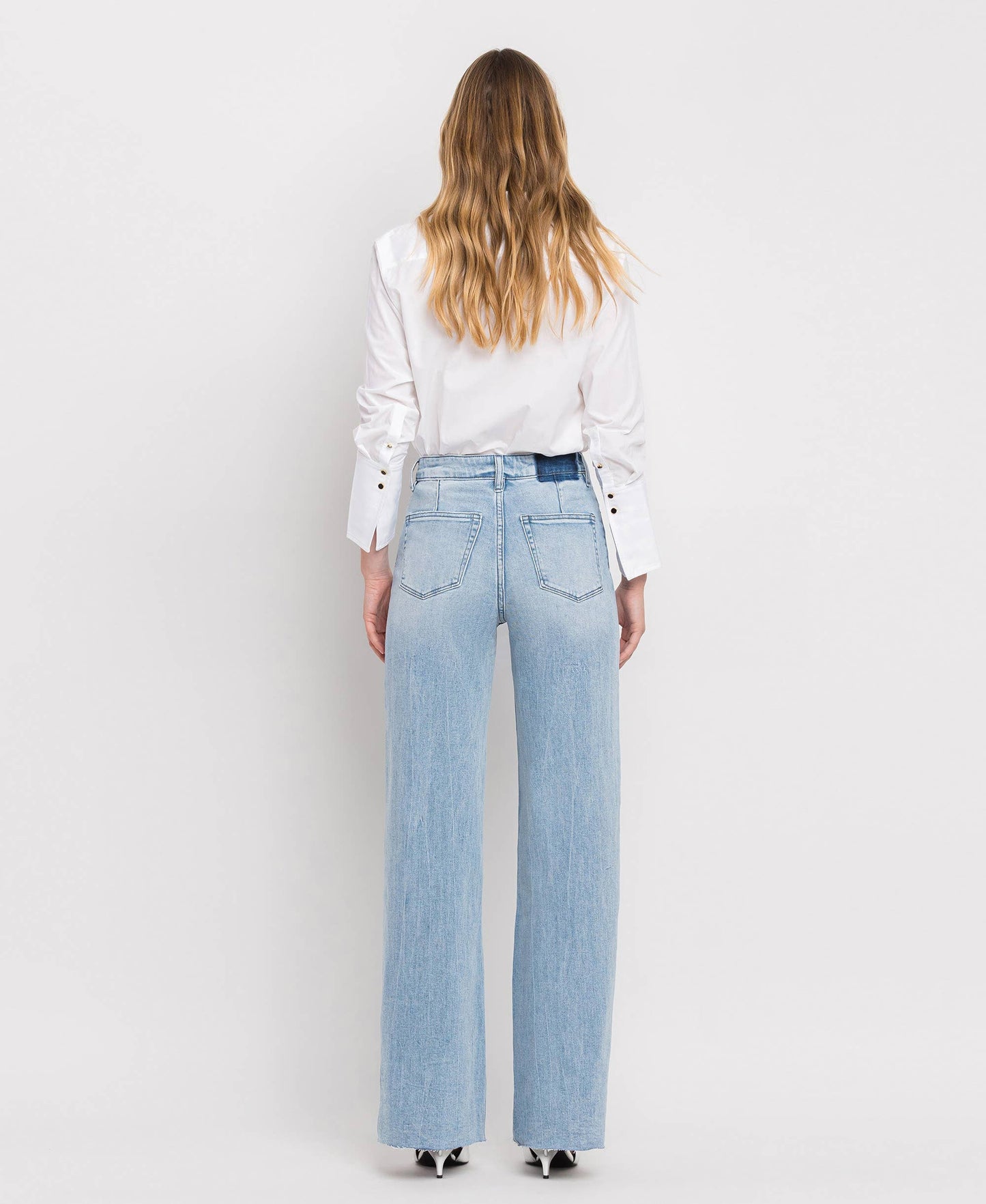 VERVET SUPER HIGH RISE WIDE LEG JEANS