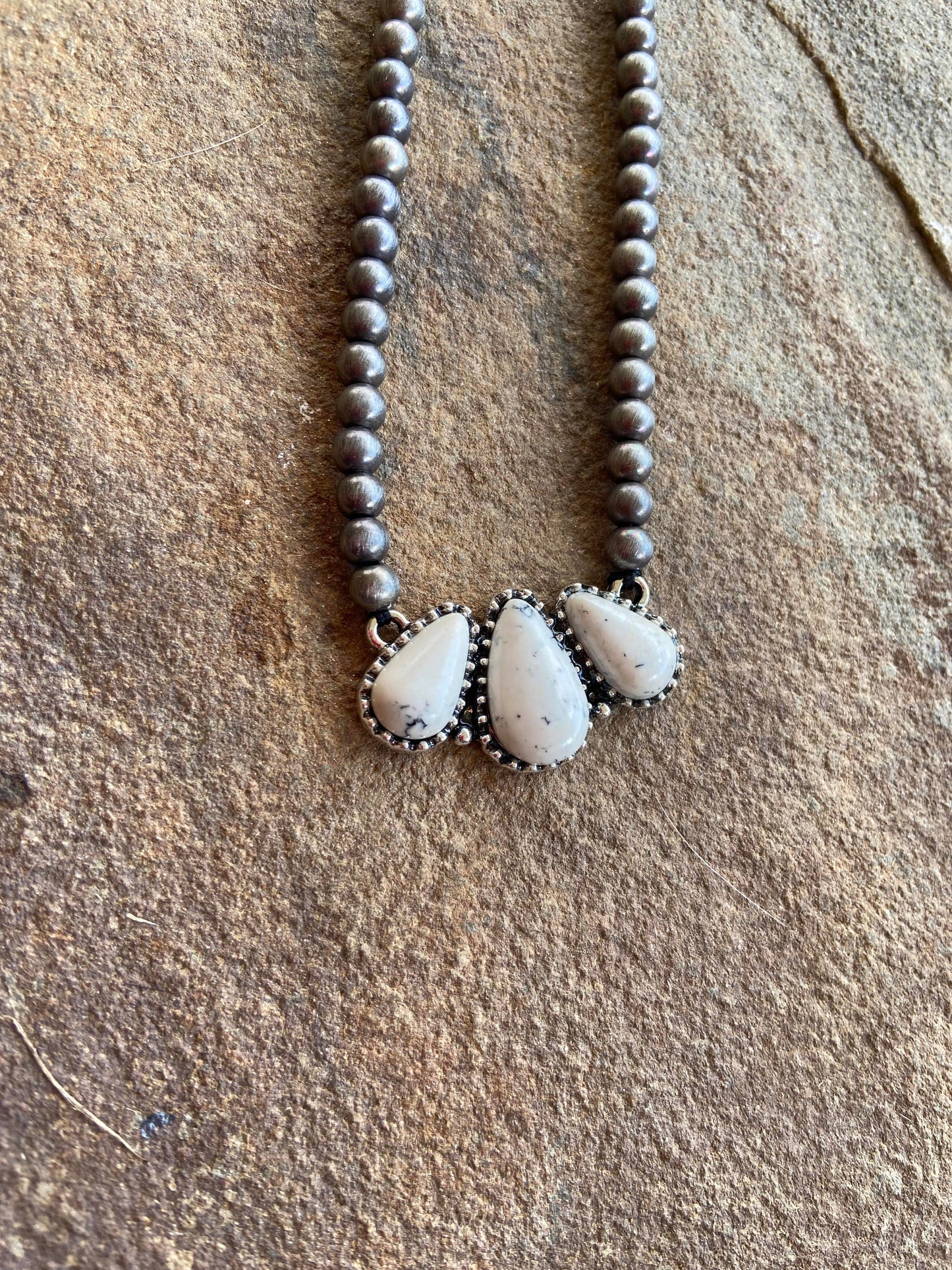 Navajo Pearl Burst Necklace