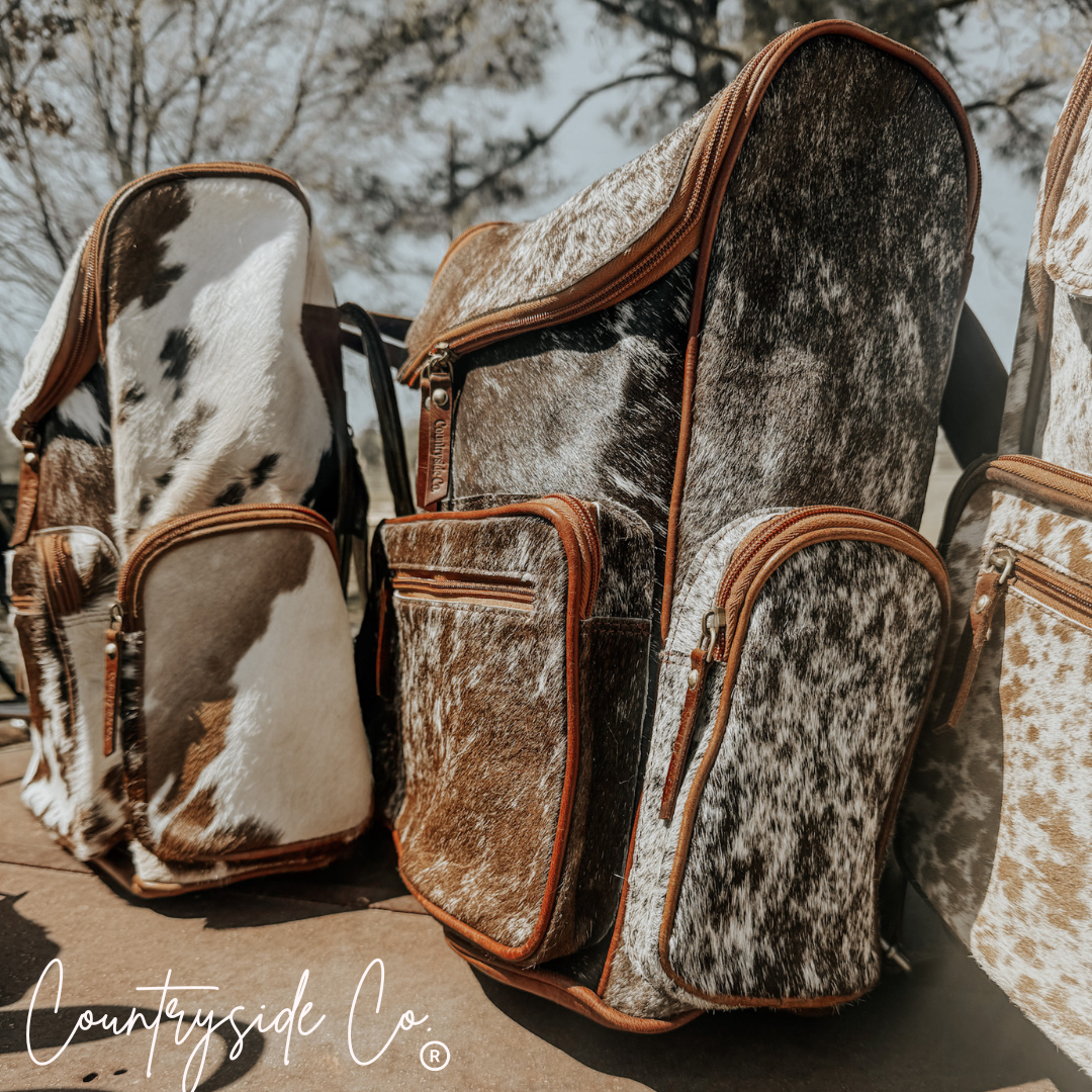 Boulder Cowhide Backpack Laptop Bag, travel bag