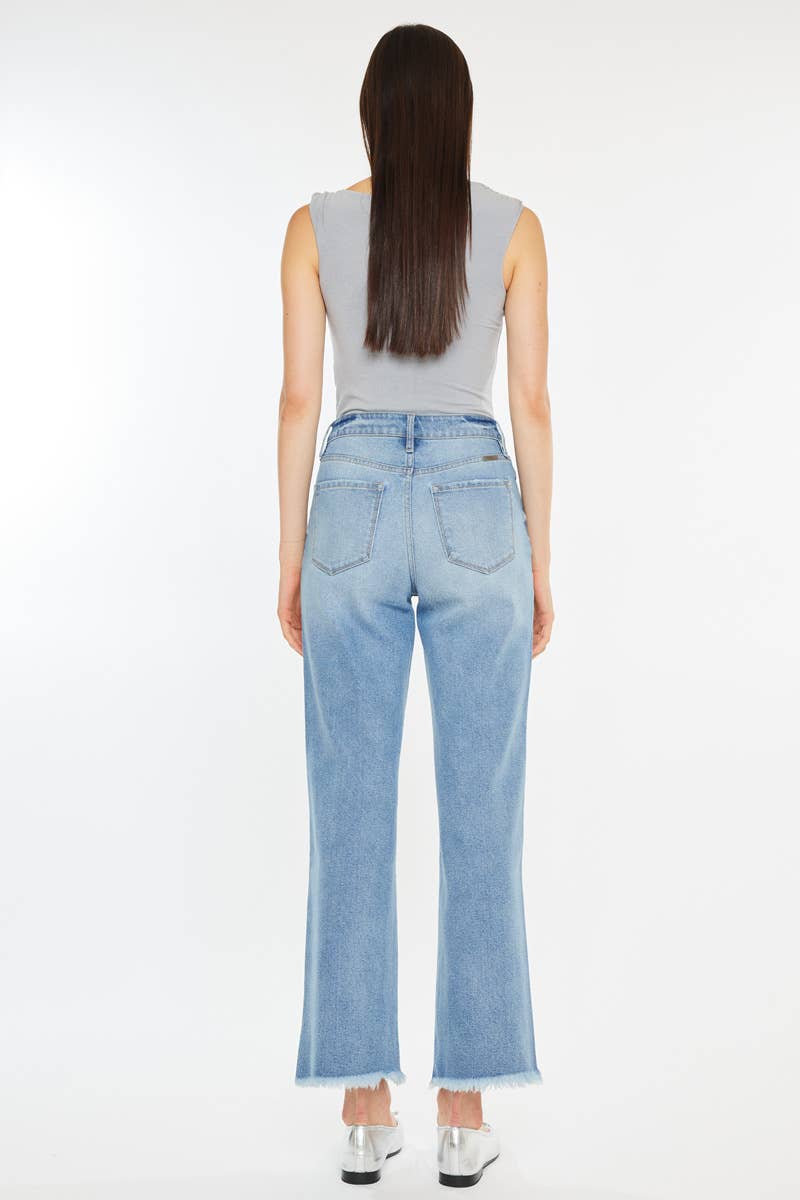 KanCan High Rise Frayed Hem Jeans