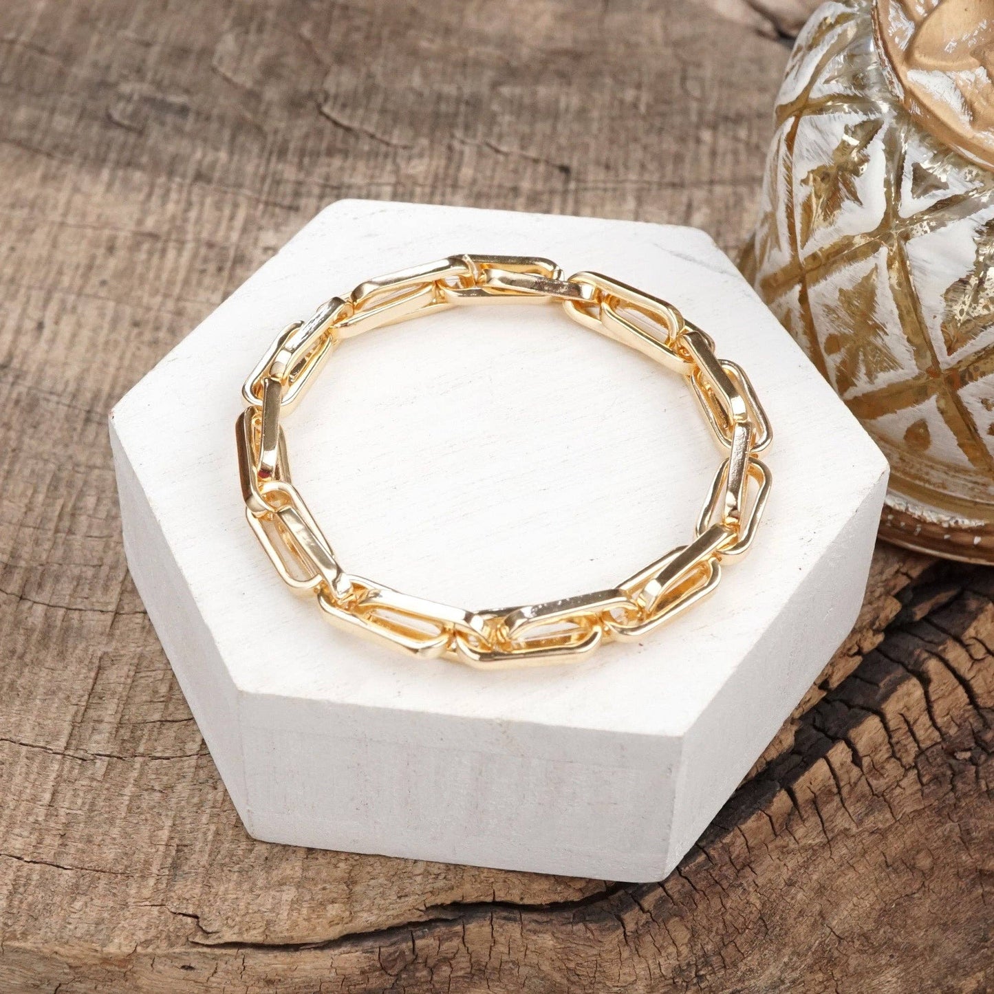 Chain Reaction – Chunky Stretchy Paperclip Bracelet