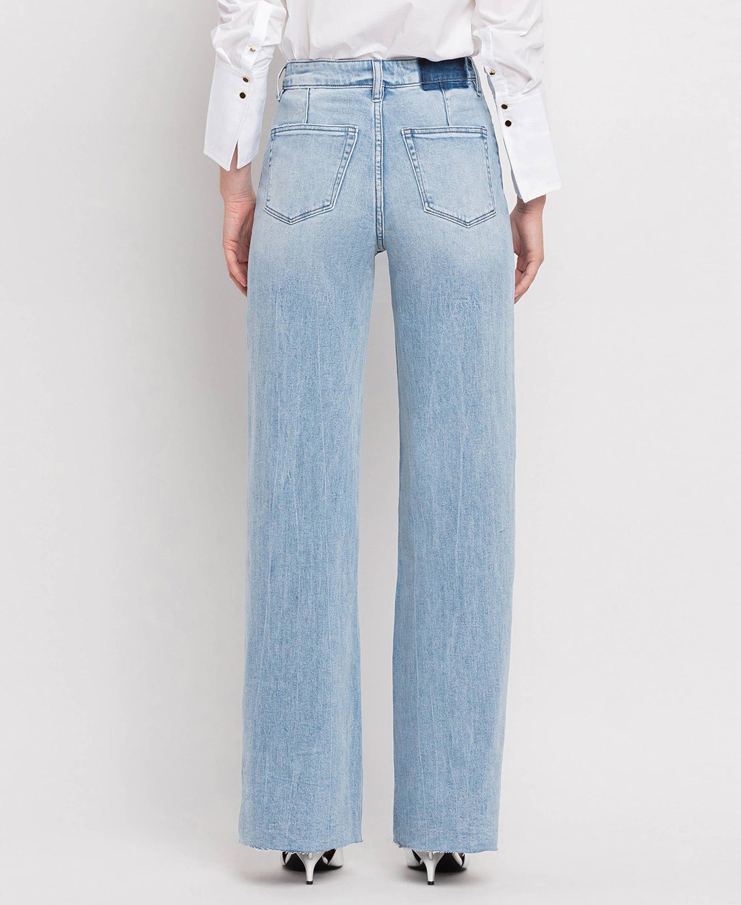 VERVET SUPER HIGH RISE WIDE LEG JEANS