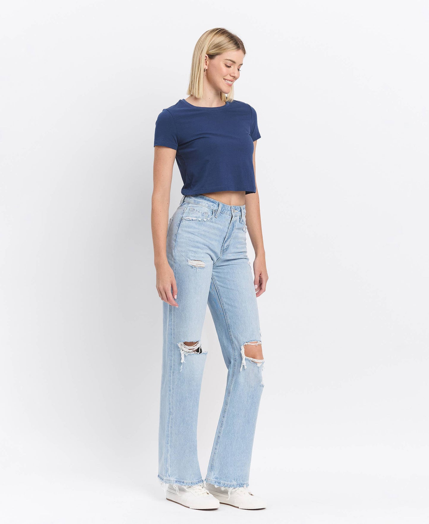 VERVET 90'S VINTAGE SUPER HIGH RISE FLARE JEANS