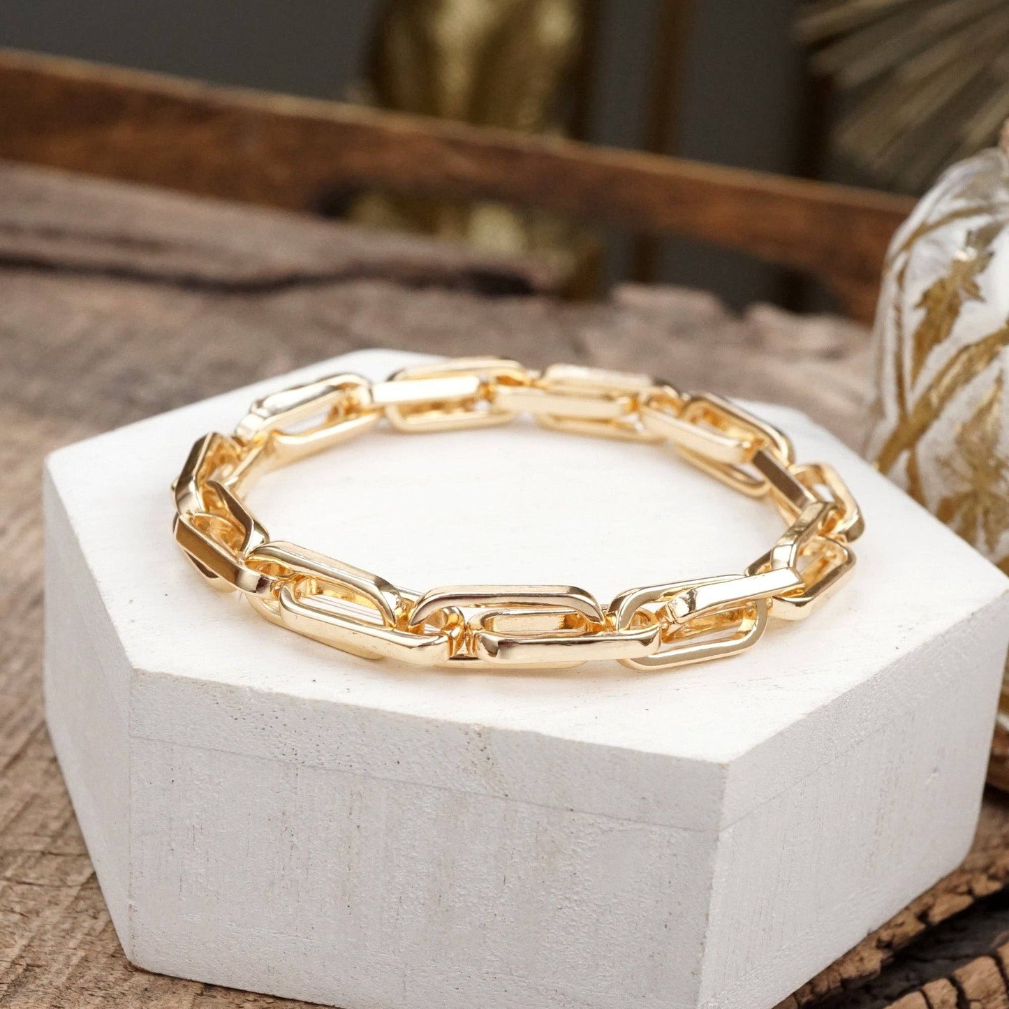 Chain Reaction – Chunky Stretchy Paperclip Bracelet