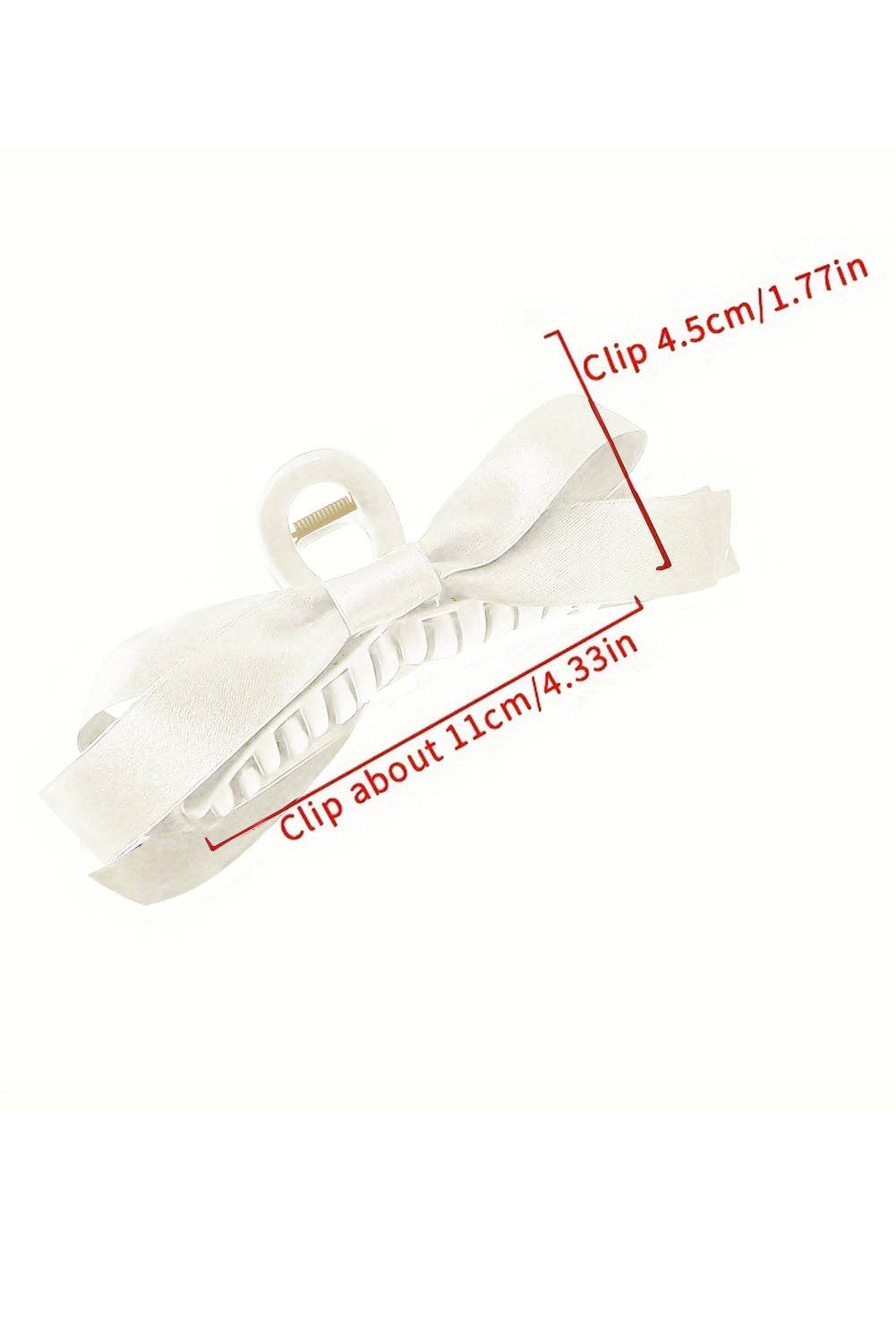 Black Bow Decor Large Hair Claw Clip: Black / Plastic / ONE SIZE