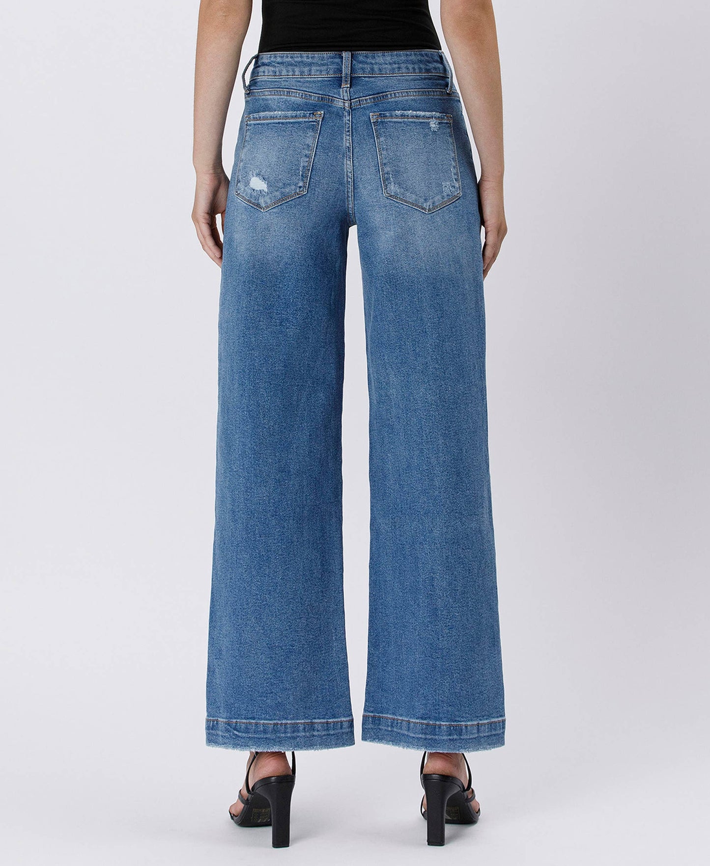 VERVET HIGH RISE TROUSER WIDE JEANS