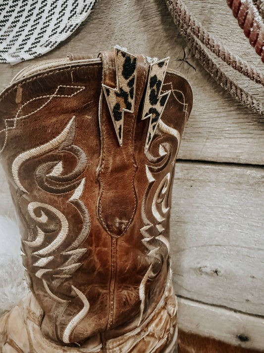 Cheetah Lightening Bolt Earrings