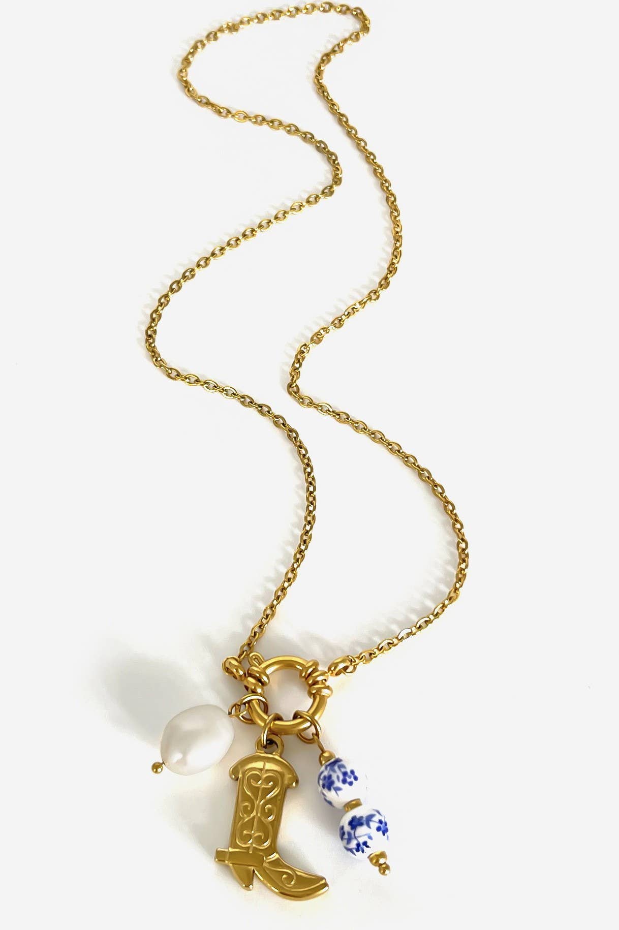 18K STAINLESS STEEL TARNISH FREE WESTERN NECKLACE