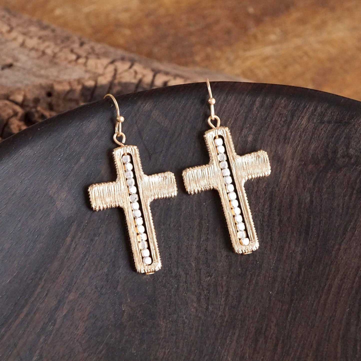 Minimalist Cross Dangle Earrings
