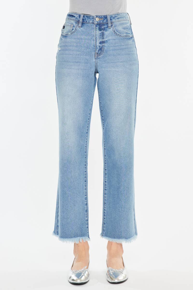 KanCan High Rise Frayed Hem Jeans
