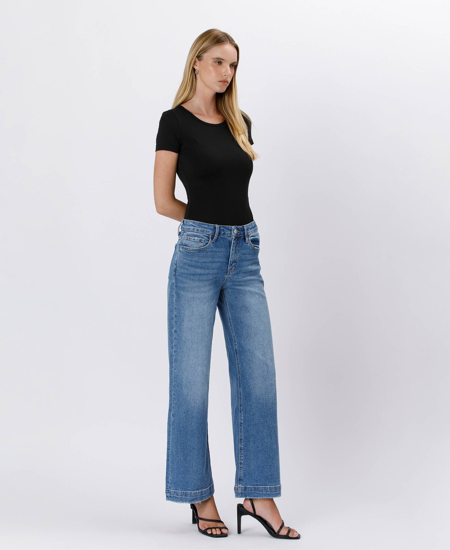 VERVET HIGH RISE TROUSER WIDE JEANS