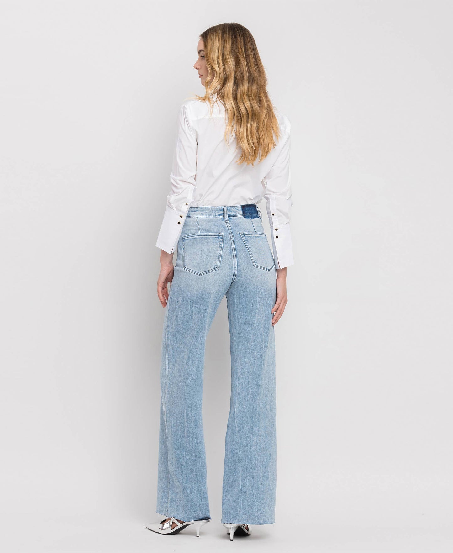 VERVET SUPER HIGH RISE WIDE LEG JEANS