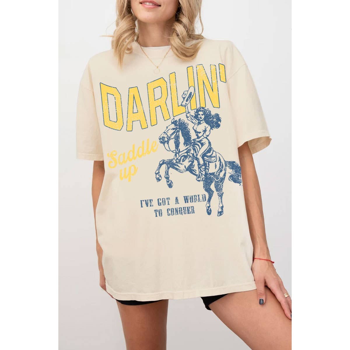 DARLIN SADDLE UP MINERAL GRAPHIC TEE