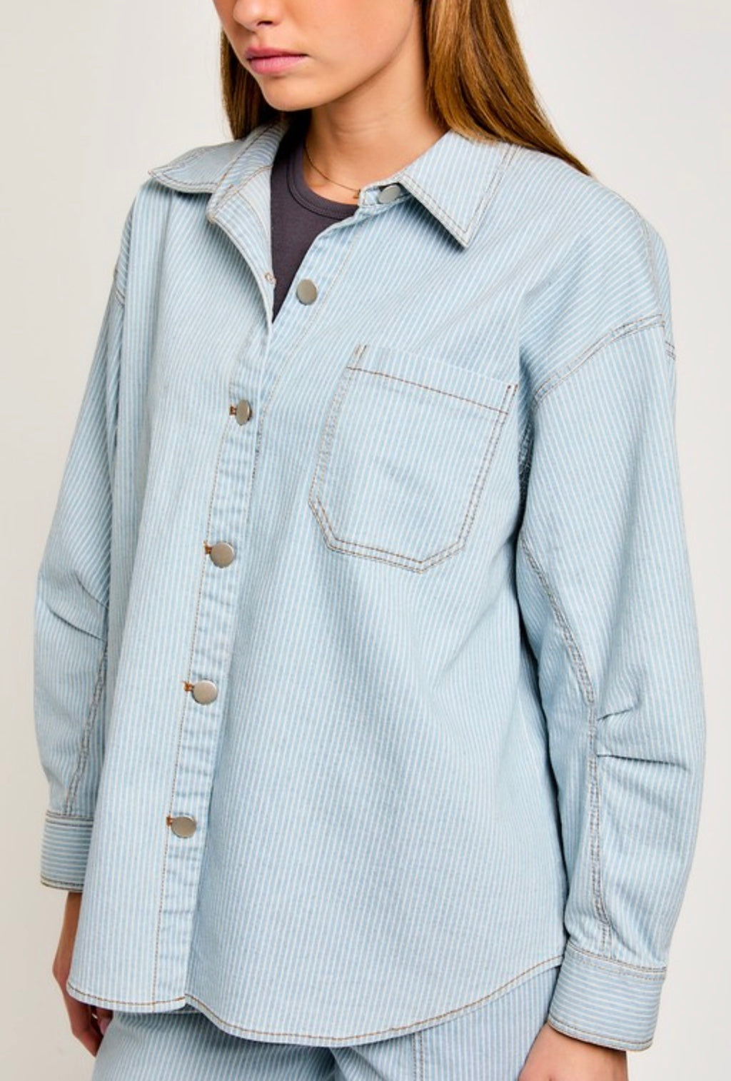 Le Lis Oversized Denim Shacket