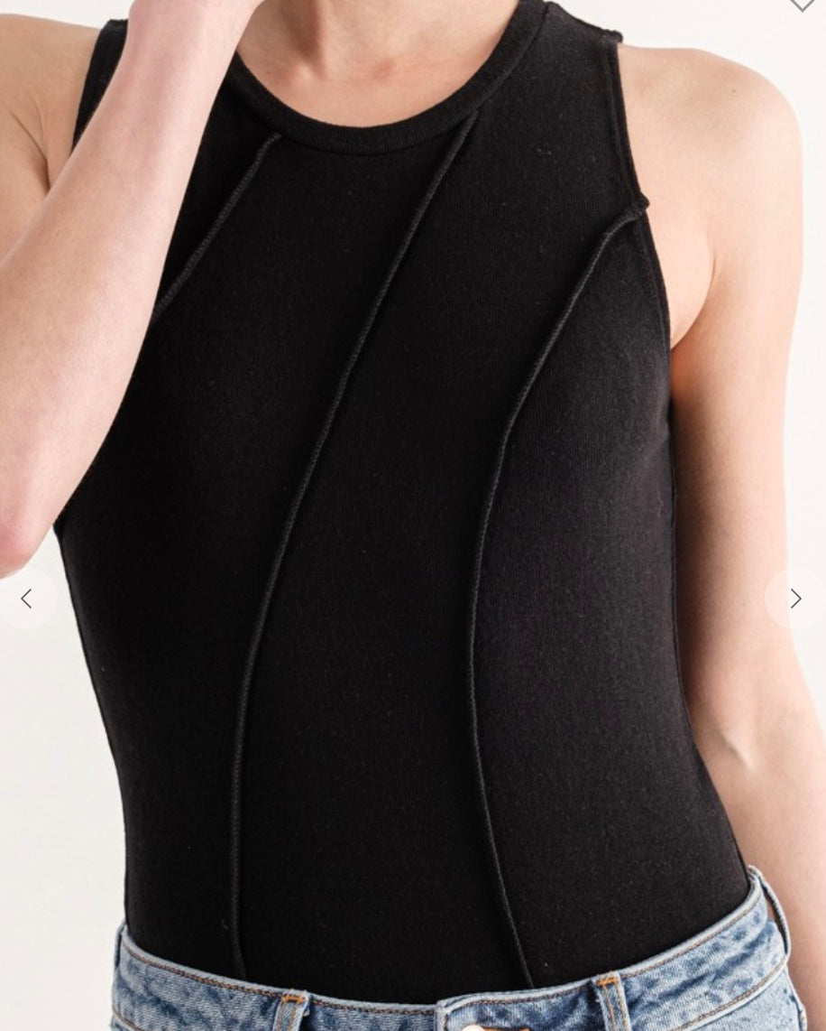 W&M black tank bodysuit