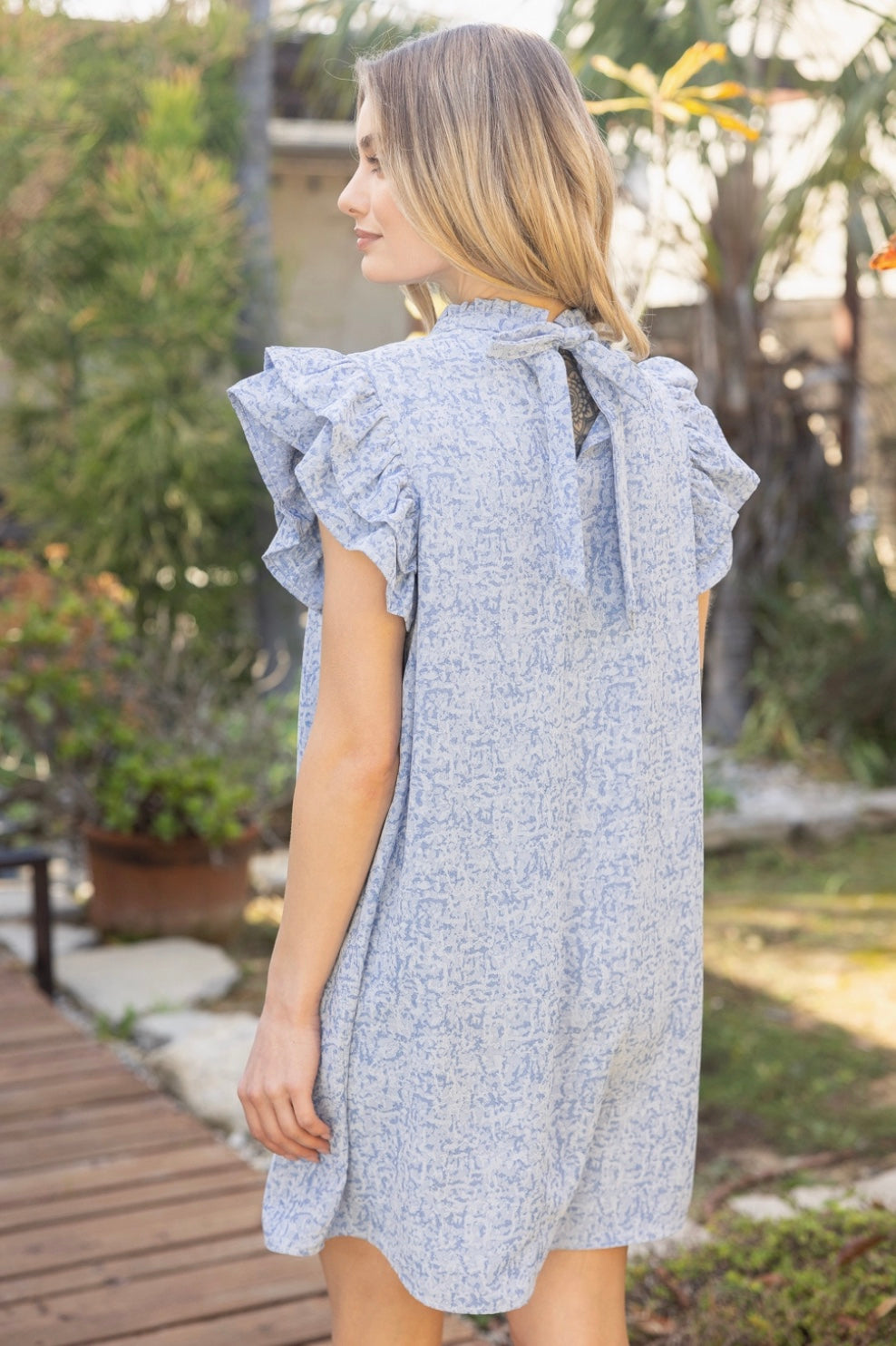 Ruffle Sleeve Dress