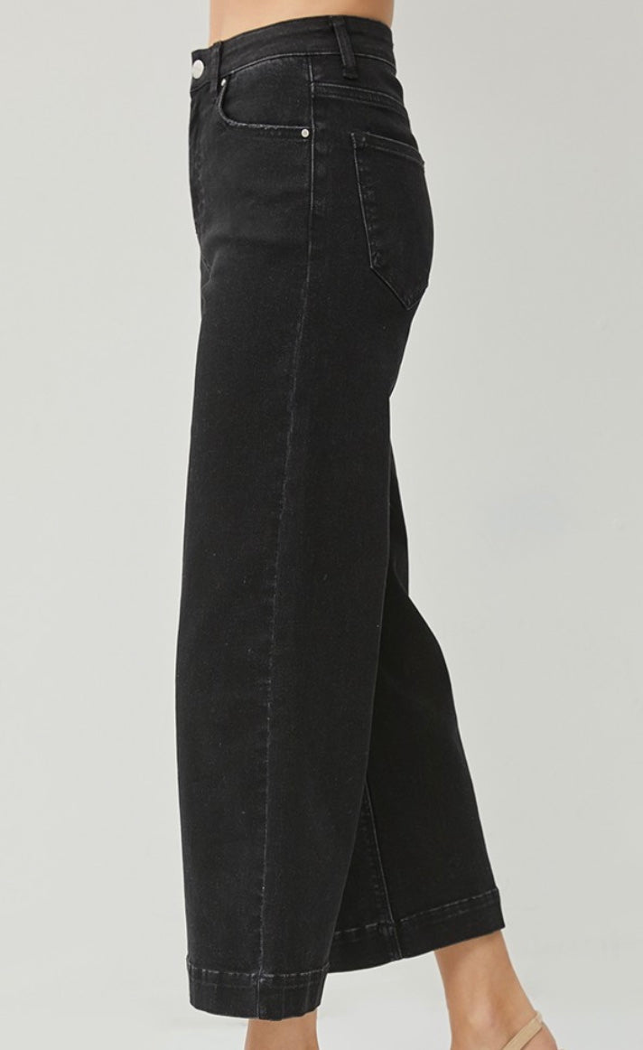 RISEN High Rise Ankle Wide Leg Jeans