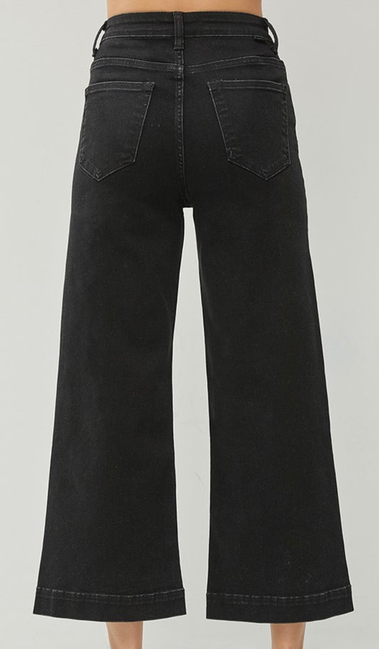 RISEN High Rise Ankle Wide Leg Jeans