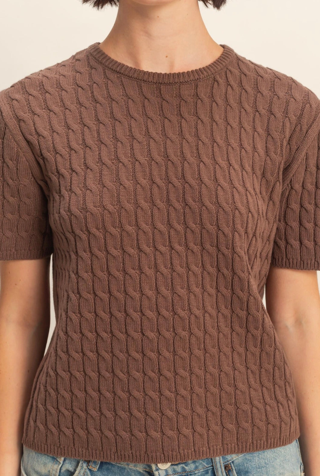 Cable Knit Top