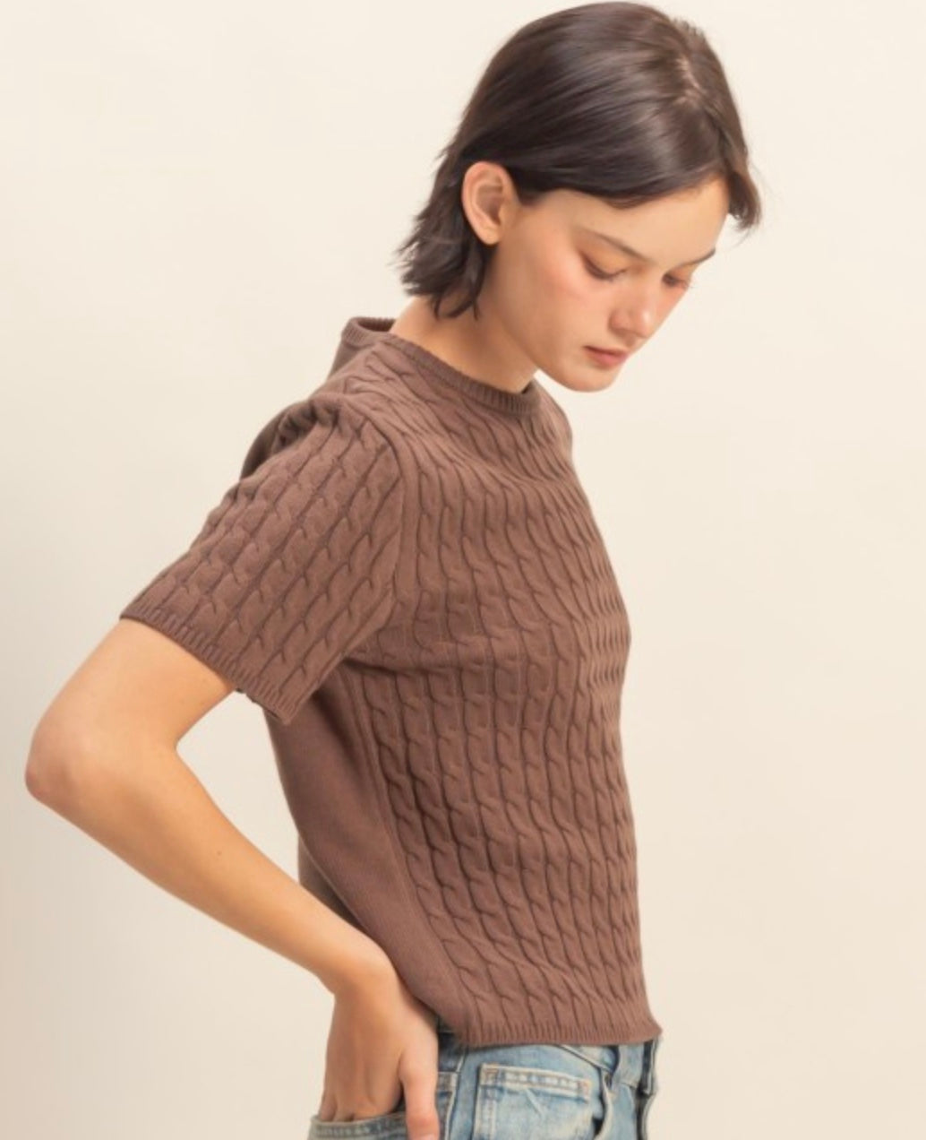 Cable Knit Top