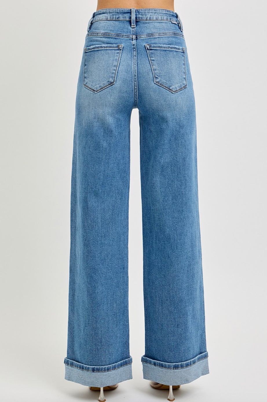 EXTENDED SIZES RISEN JEANS