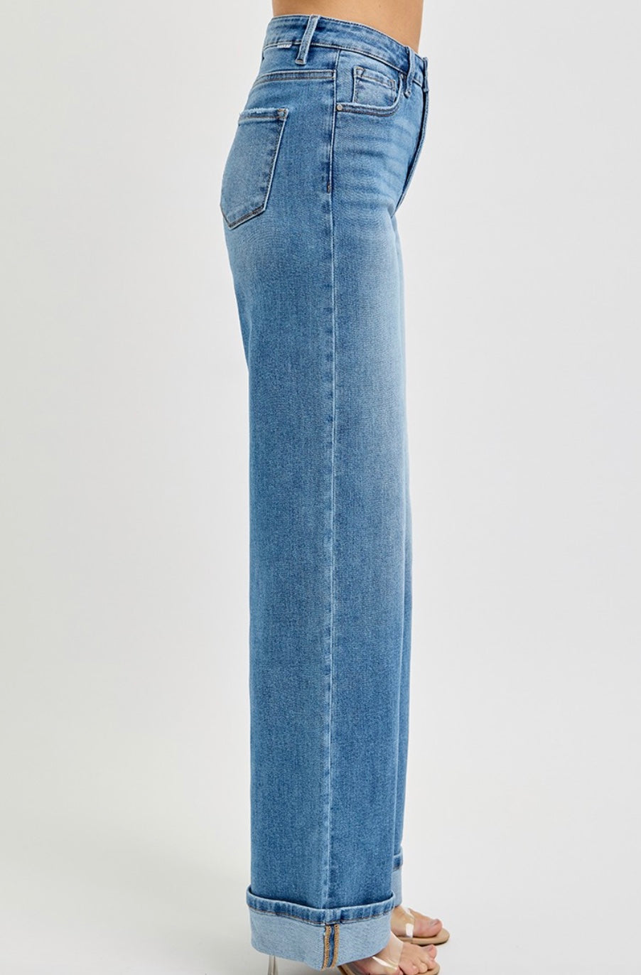 EXTENDED SIZES RISEN JEANS
