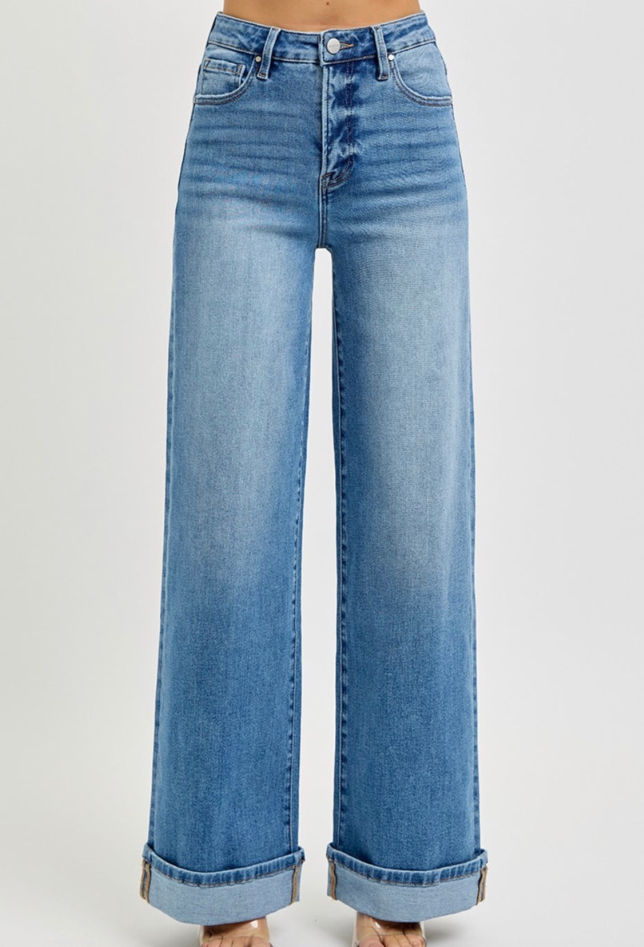 EXTENDED SIZES RISEN JEANS