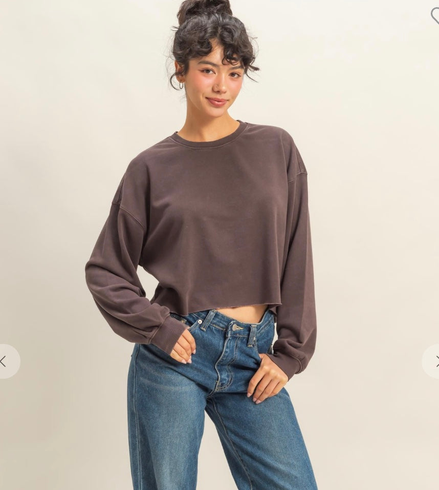 Cropped Crewneck Sweatshirt