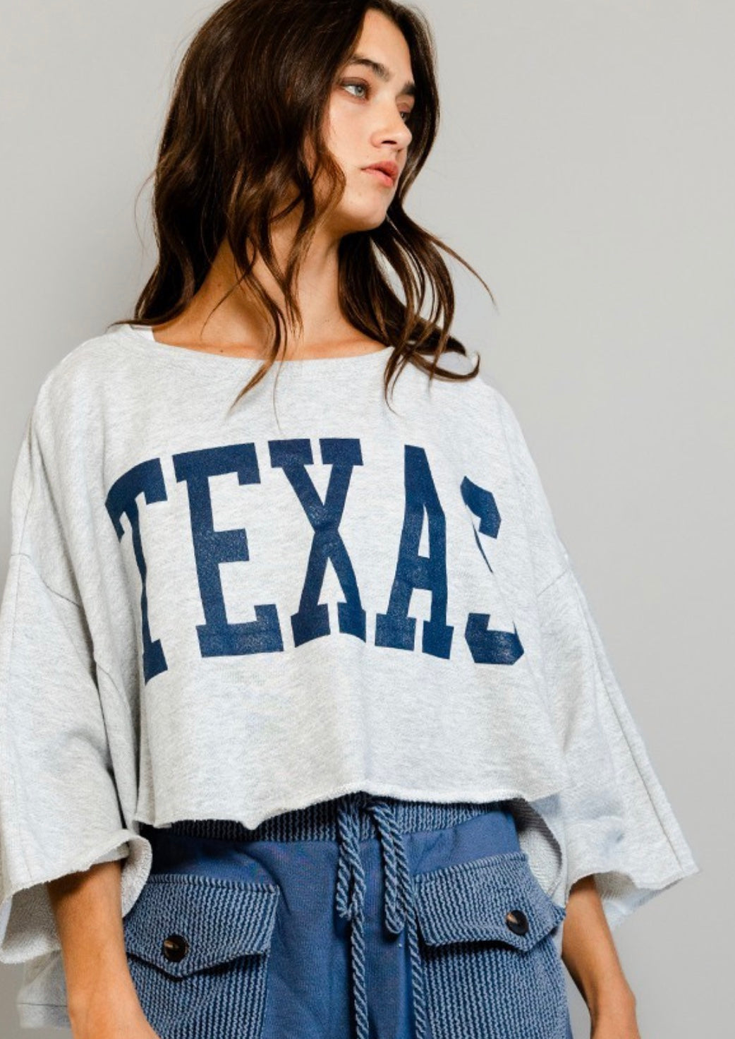 Texas Cropped Fleece Shirt