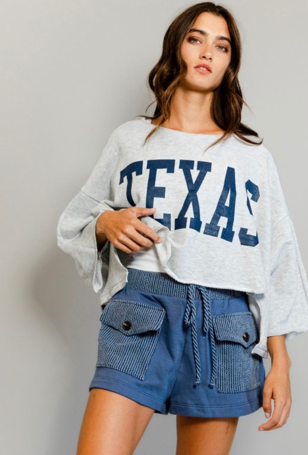 Texas Cropped Fleece Shirt