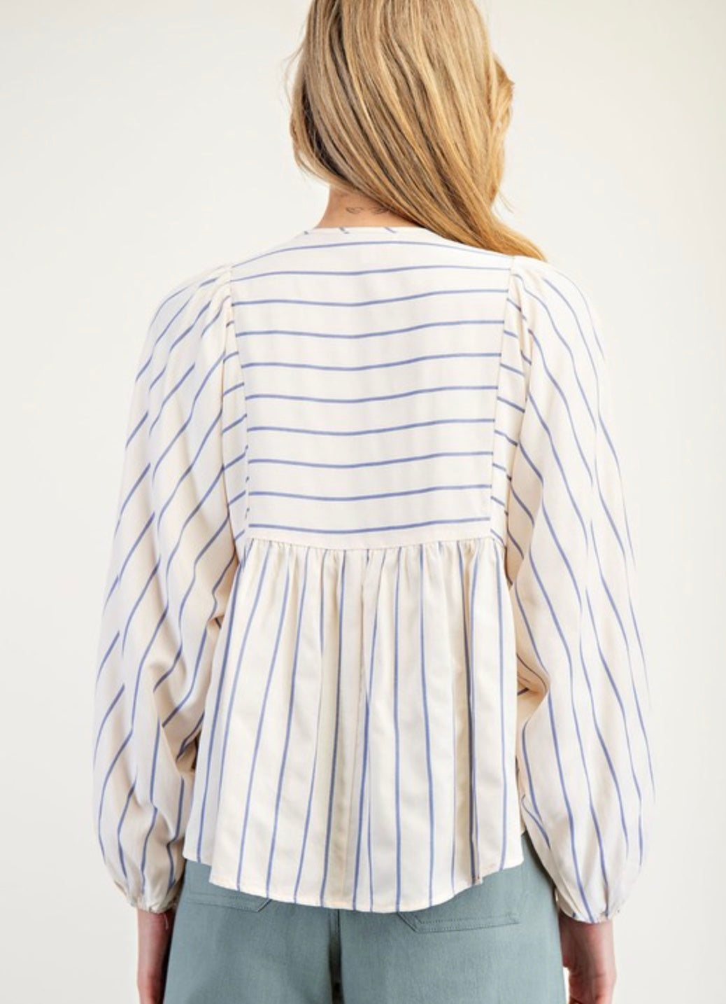 Blue Striped Blouse