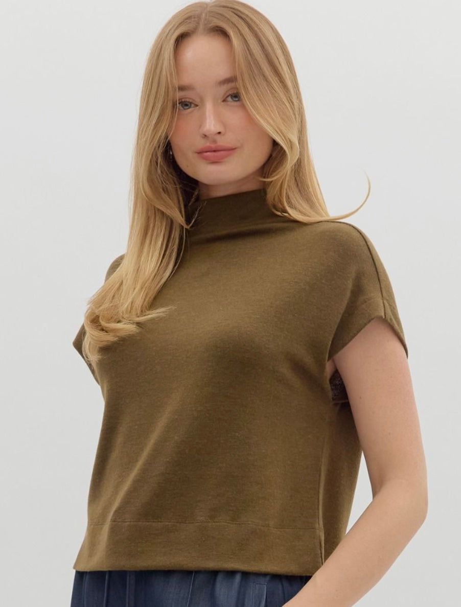 Knit Mock Neck Top