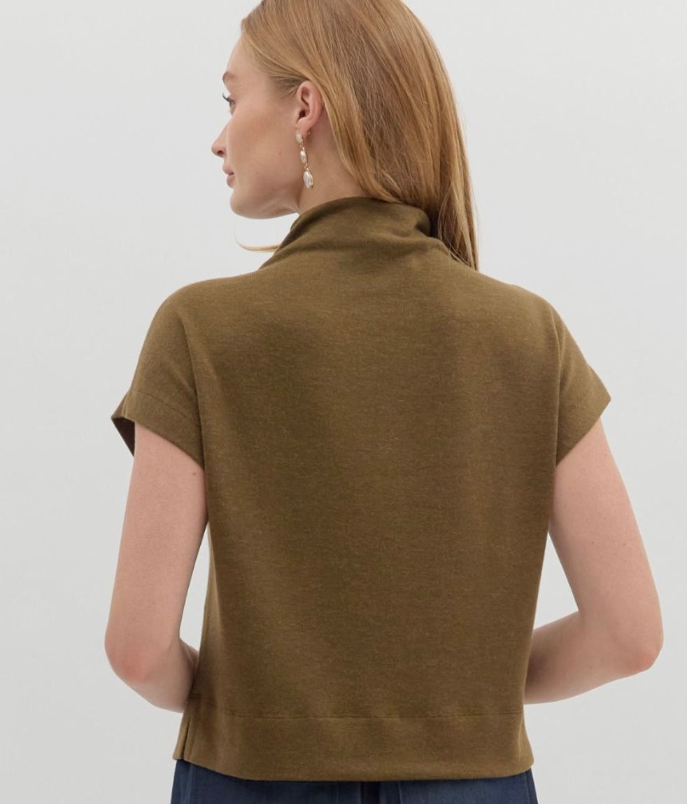 Knit Mock Neck Top