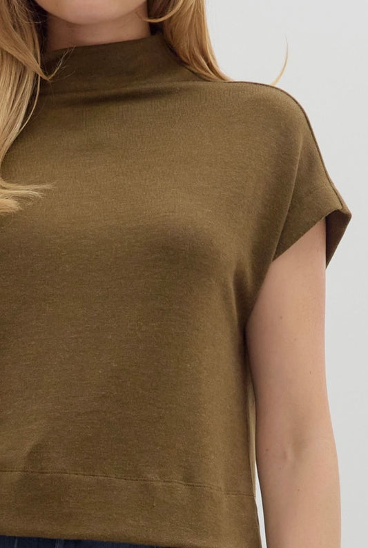 Knit Mock Neck Top