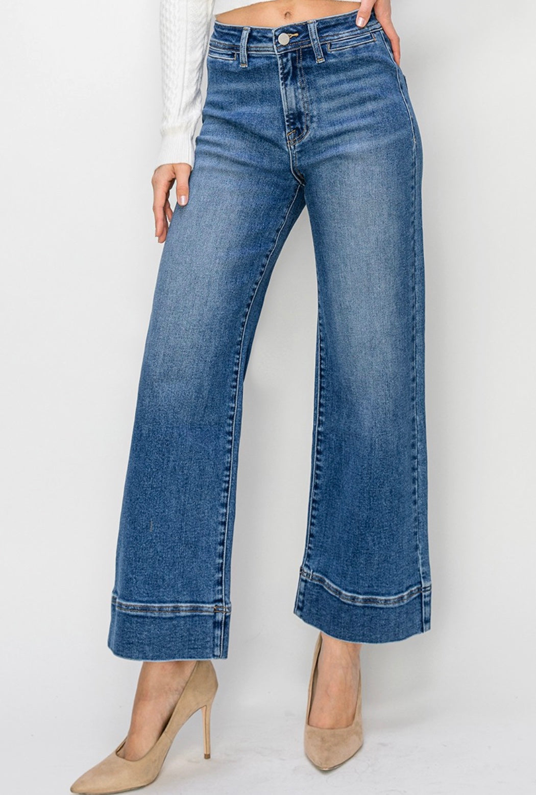 RISEN High Rise Front Crop Jean