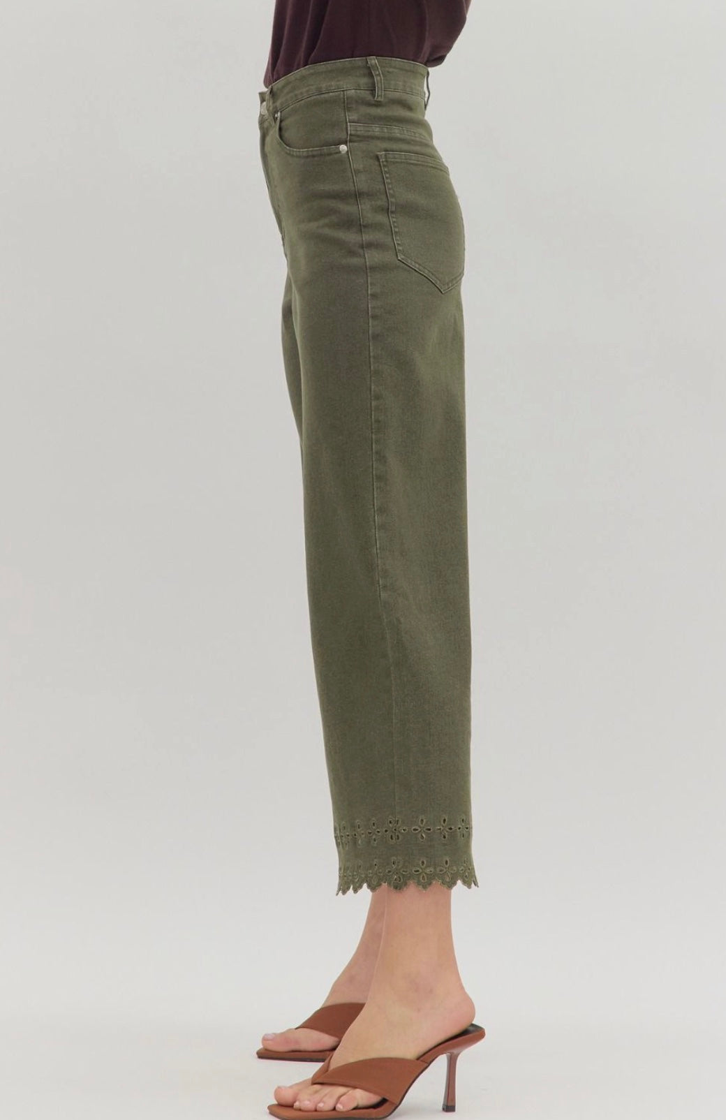 Entro Eyelet Detail Pants
