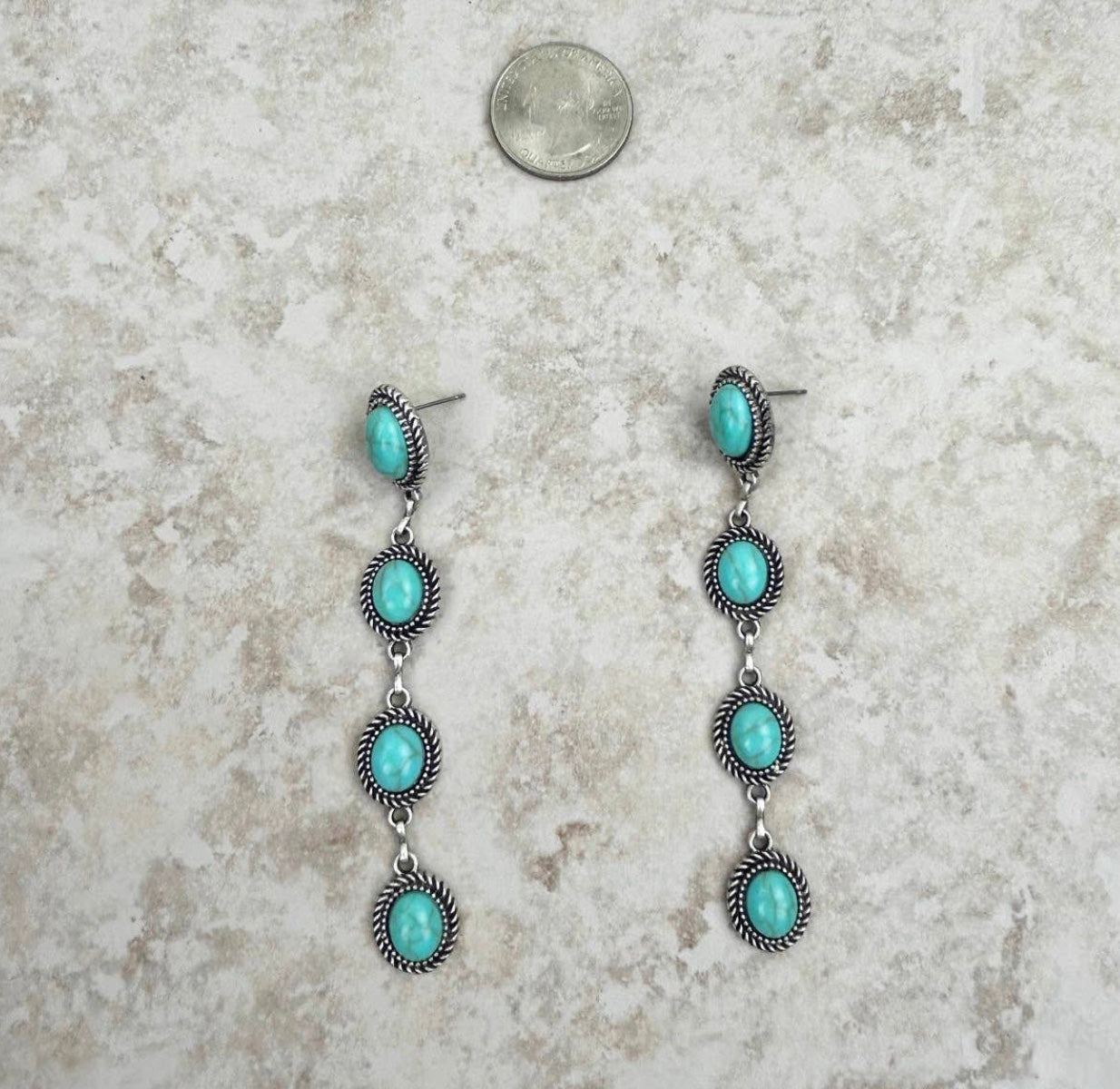 4-Tier Stone Dangle Earring